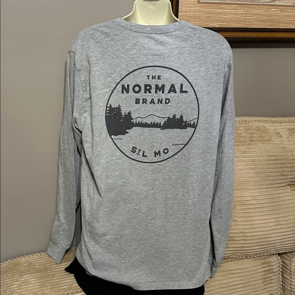 The Normal Brand Heather Gray Long Sleeve Tee Medium